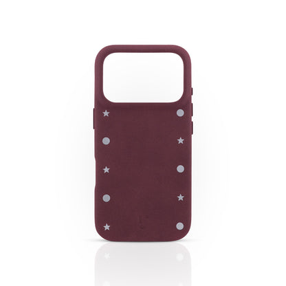 Studded MagSafe Case - Burgandy