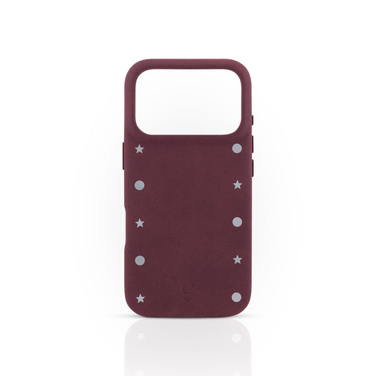 Studded MagSafe Case - Burgandy